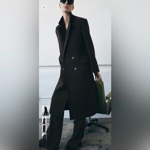 New Oversize Brown Coat Zara